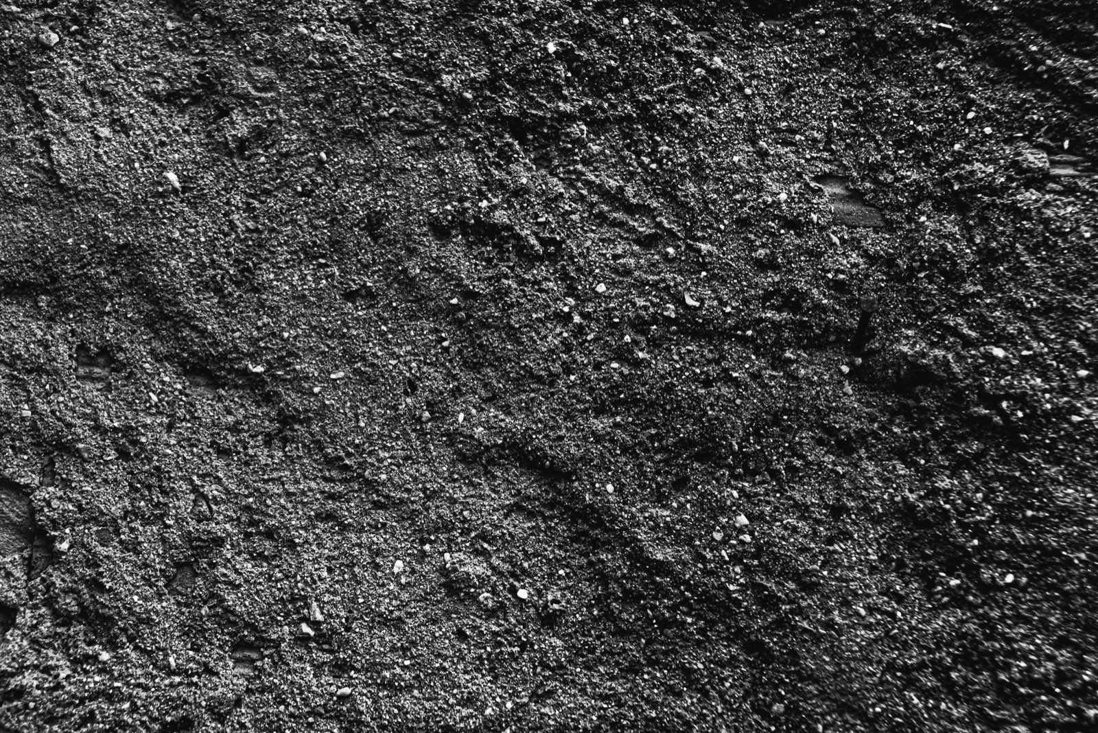 Close-up of black biochar granules, distinct from grilling charcoal